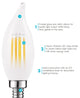 Luxrite 5W Frosted E12 LED Bulb Warm White Flame Tip Candle 24 Pack