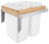 Wood Top Mount Pull Out Single Trash/Waste Container, 18", 2 50 qt./12.5 gal