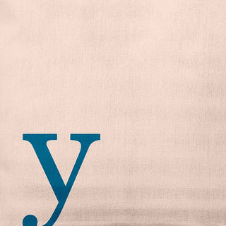 16"x16" Modern Monogram Decorative Throw Pillow, Autumn Blue