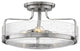 Hinkley Harper 18" Large Semi-Flush Ceiling Light, Brushed Nickel + Clear Seedy