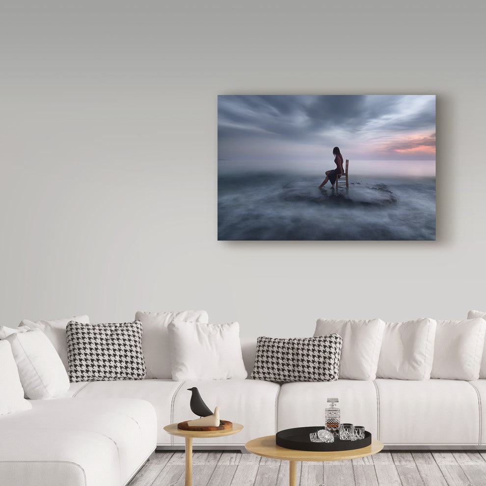 Maria Kaimaki 'Of Tide And Nightfall' Canvas Art, 19"x12"