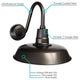 18" Vintage LED Wall Light With Vintage Arm, Matte Black