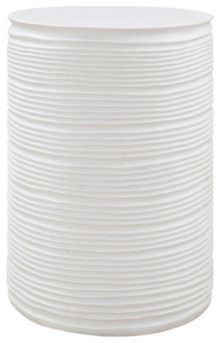 Uttermost - 24117 - Drum Table - Borderline - Plaster White