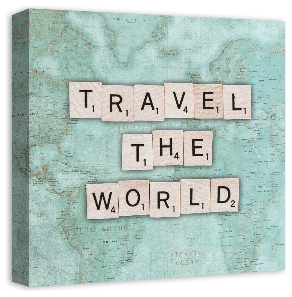 Travel the World 16"x16" Print on Canvas