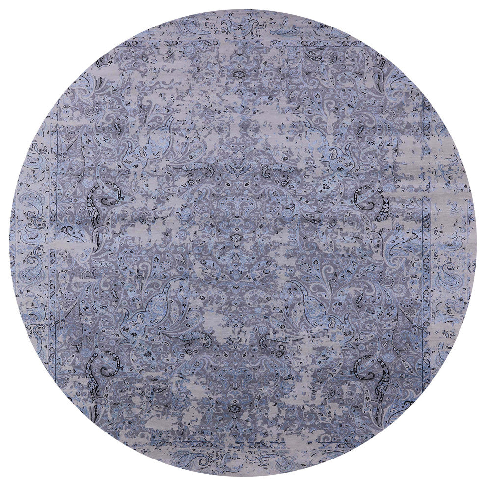 Ahgly Company Indoor Round Mid-Century Modern Area Rugs, 8' Round
