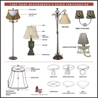 Royal Designs Shallow Drum Bell Billiotte Lamp Shade, Eggshell, 8 X 12 X 7.5