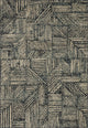 Loloi II Bowery BOW-01 Midnight, Taupe Sample Swatch