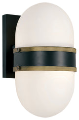 Brian Patrick Flynn - Capsule Outdoor 1 Light Matte Black/Gold Wall Mount