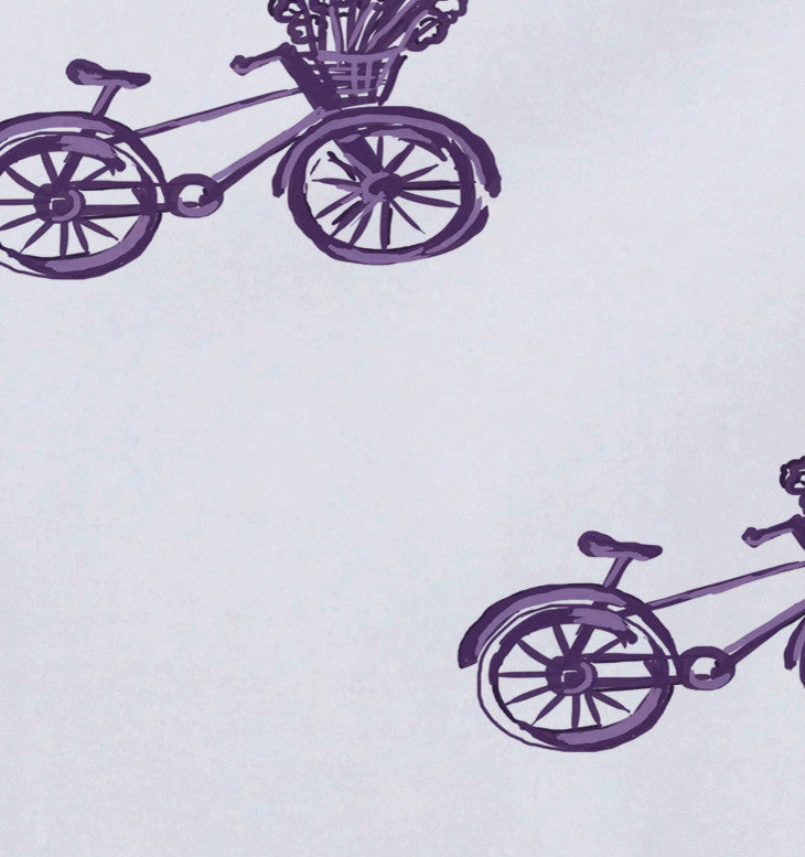 Bicycles! Geometric Print Placement, Hyacinth, Set of 4
