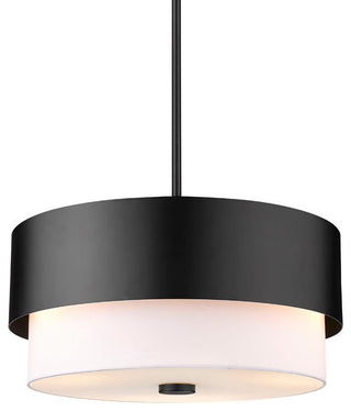 Z-Lite 495P18 Counterpoint 3 Light 18"W Pendant - Matte Black