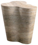 Slab Faux Travertine Tall Side Table