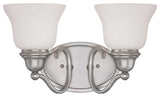 Yates 2-Light Bath Vanity Fixture Vanity, Pewter