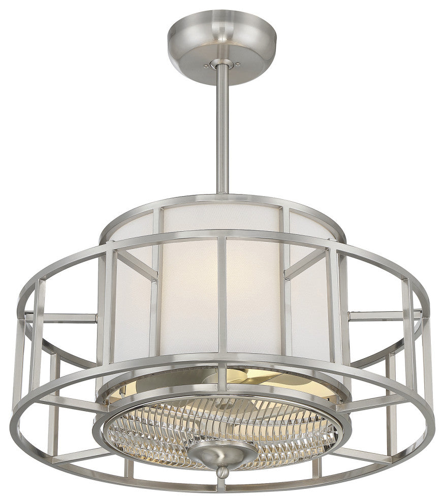 Oslo 4-Light Satin Nickel Fan D Lier