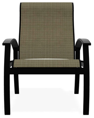Belle Isle Sling Adjustable Outdoor Dining Chair, Elevation Stone/Black