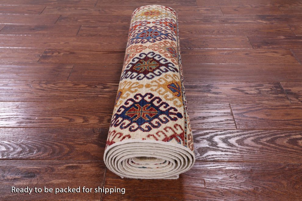 2' 8" X 12' 10" Persian Gabbeh Tribal Hand Knotted Wool Runner Rug Q10828