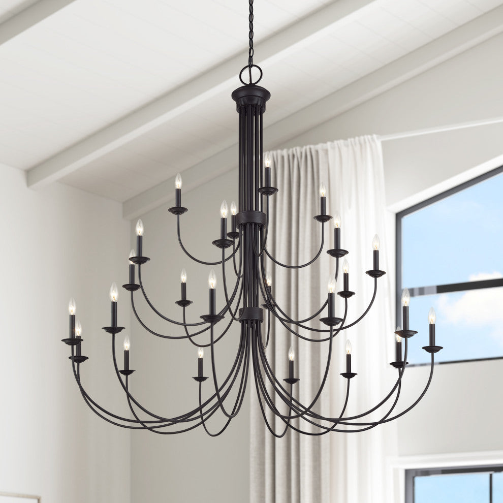 Estate 24-Light Bronze Grande Foyer Chandelier