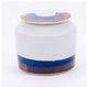 B&W Brushstroke Surrounding Cylinder Jar, Short