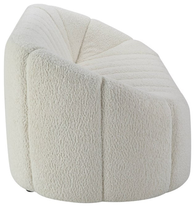 Lv00229 Sofa, White Teddy Sherpa Osmash