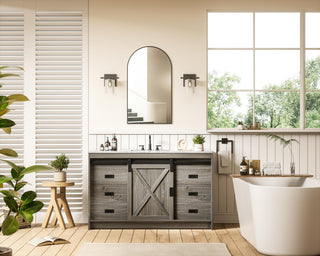 Home Living 54" Single Bathroom Vanity, Rustic Grey