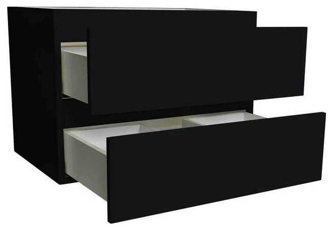 Salt 18Dx30" Floating Bathroom Vanity, Cabinet Only, Black