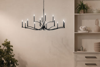 Malene Chandelier, Black, 52.75 Inch