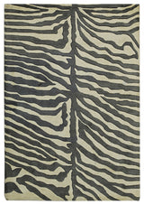 EORC Gray Hand-Tufted Wool Tufted Rug 4'x6'