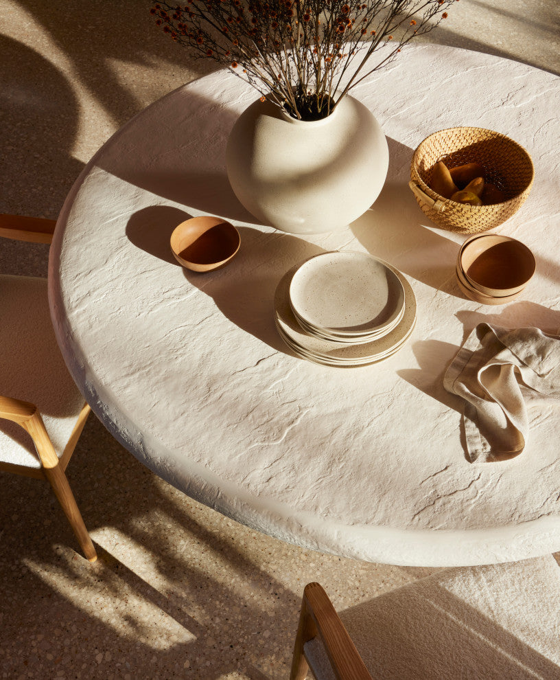 Grano Dining Table-Plaster Molded Concte