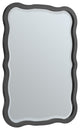 Rowyn Wavy 28" Mirror, Carbon Oak