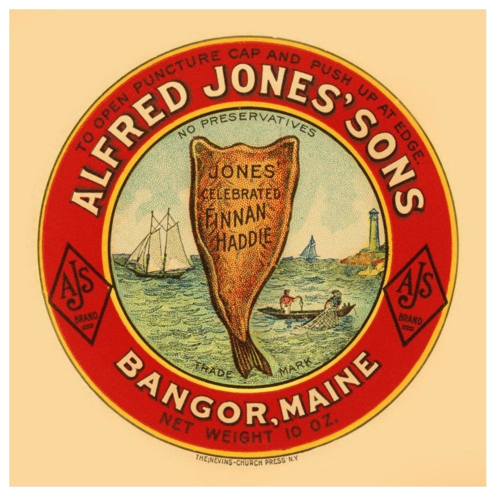 "Jones Celebrated Finnan Haddie" Digital Paper Print by Retrolabel, 32"x32"