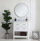 Skylar 30" Single Bathroom Vanity, White With Backsplash