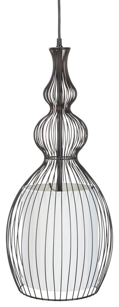 Quinton Transitional Black 11"x11"x25" Pendant Light Fixture