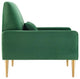 Liliana Performance Velvet Armchair, Emerald