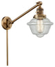 Oxford 1-Light LED Swing Arm Light, Brushed Brass, Glass: Seedy