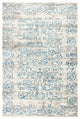10'X13' Ivory Blue Machine Woven Distressed Floral Indoor Area Rug