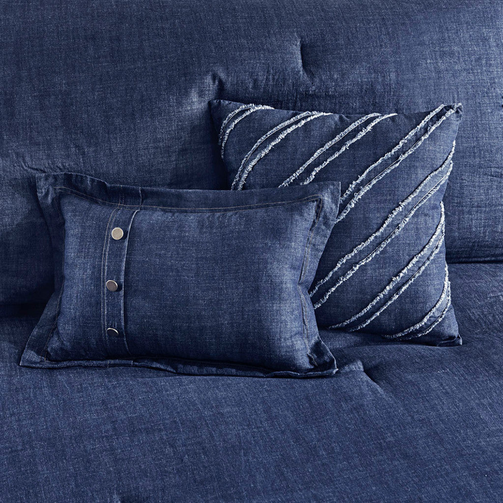 Woolrich Perry Oversized Denim Comforter Set, Blue
