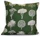 Field of Trees Floral Print Pillow, Green, 20"x20"