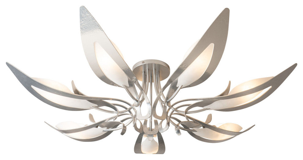 Parasol 7-Light Semi-Flush, Sterling