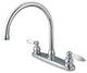 Kingston Brass KB721PLLS 8" Centerset Kitchen Faucet, Polished Chrome