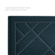 Headboard, Nailhead, King Size, Azure Navy Blue, Fabric, Modern, Guest Suite
