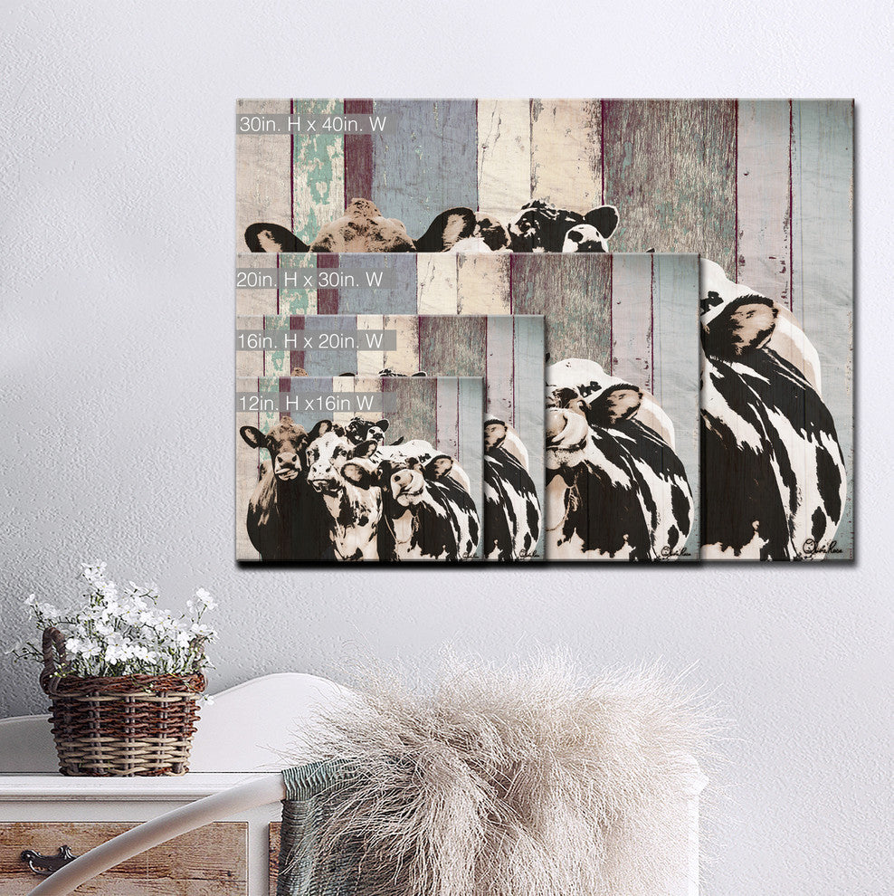 Ready2HangArt Farmhouse 'Cattle' Wrapped Canvas Animal Wall Art, 20"x16"
