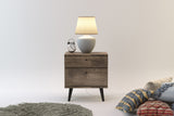 Midtown Concept Turks 2-Drawer Nightstand Bedside Table, Distressed Brown