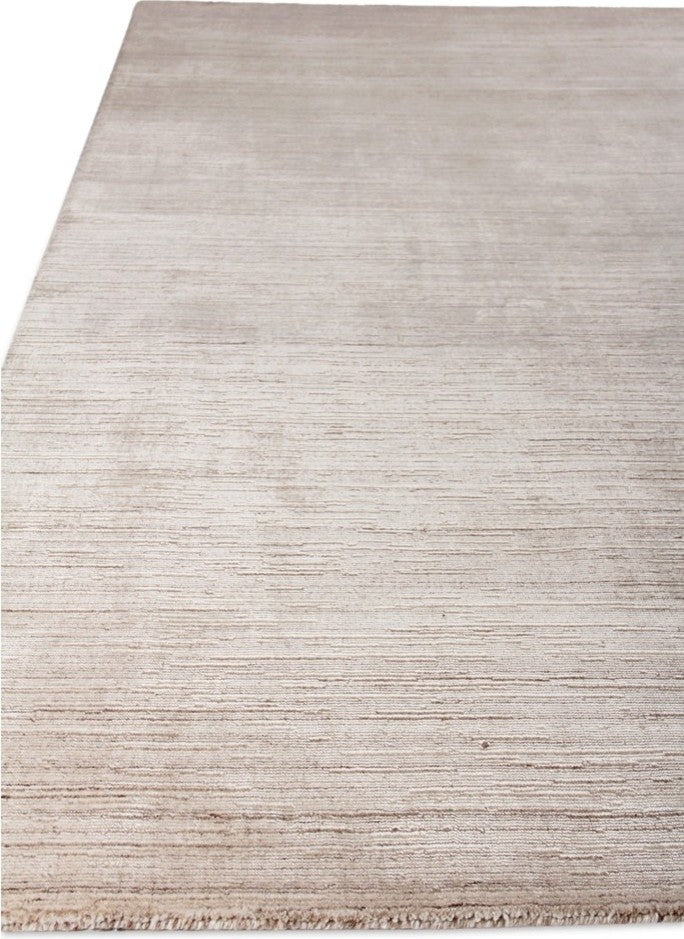 Palazzo handmade New Zealand Wool/Bamboo Silk Light Gray/Beige Area Rug, 8'x10'