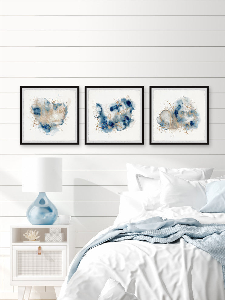 Shattered Earth Triptych, 3-Piece Set, 18x18 Panels