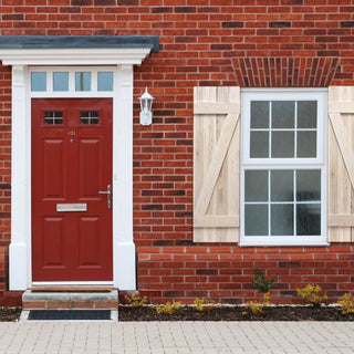 Z Board and Batten Exterior Shutters Pair, Whitewash, 48"