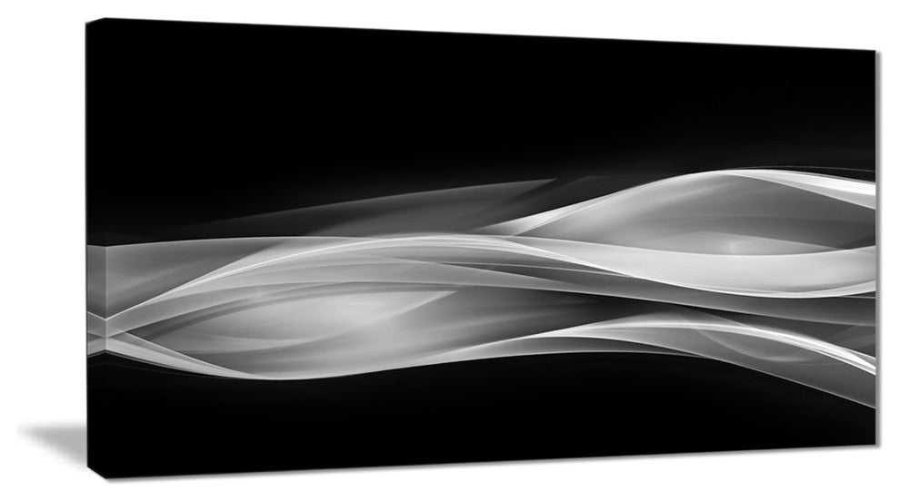 "Glittering Silver Pattern" Abstract Digital Art Canvas Print