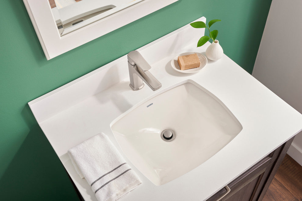 Tribune 1H Bath Faucet 1-Hole Mount, 50/50 Pop-Up Drain 1.2gpm, Brushed Nickel