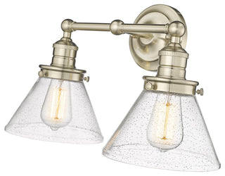 2 Light 18.375" Modern Gold Vanity Light