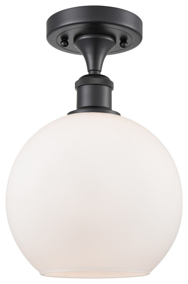 Innovations Athens Semi-Flush Mount Matte Black