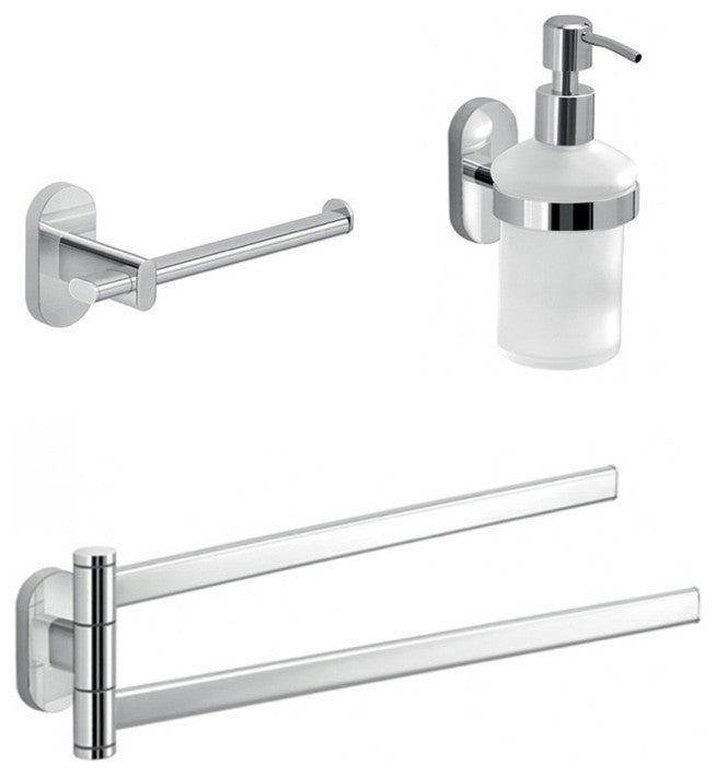 Essential 3 Piece Bathroom Accessory Set