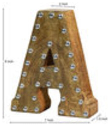 Handmade Eco-Friendly Wall Decor Alphabet Letter Block, 1.3x7.8x6.5